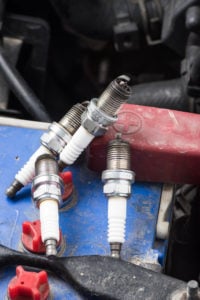 image of used spark plugs