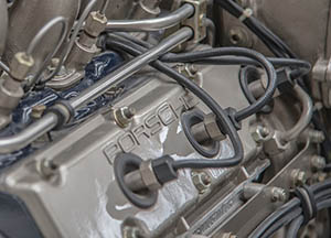 Image of an engine with Spark Plug Wires