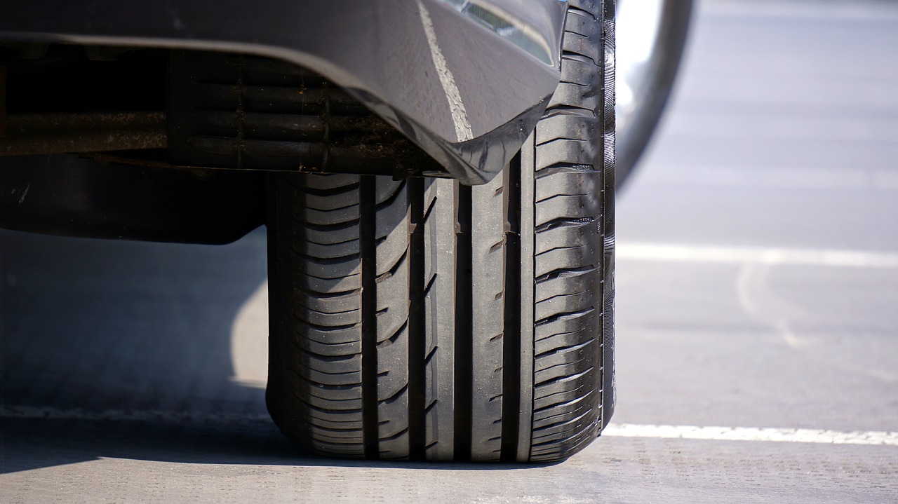 image of car tire from the back
